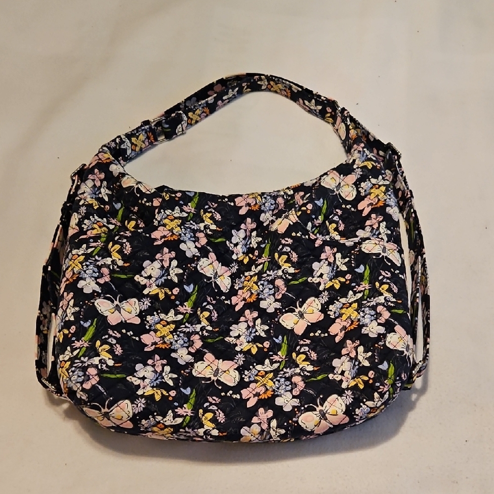 Vera Bradley Convertible Backpack/Shoulder Bag In Bloom Boom Navy